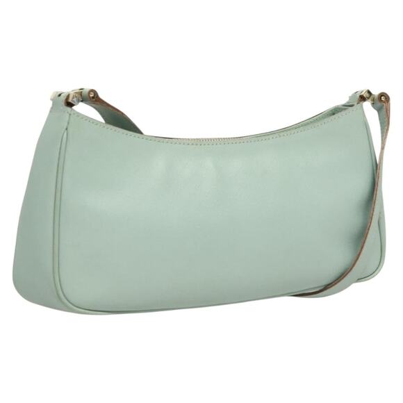 GUCCI Micro GG Canvas Shoulder Bag Leather Light Blue Silver - Picture 1 of 16